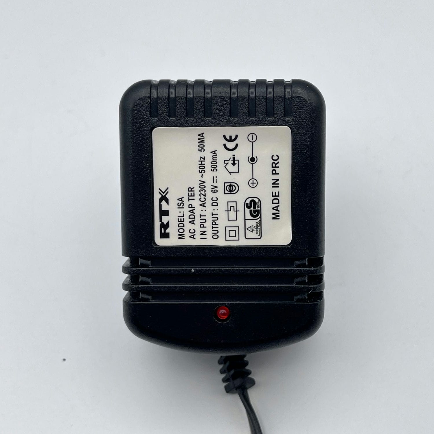 آداپتور ترانسی 6 ولت 500 میلی آم منفی وسط